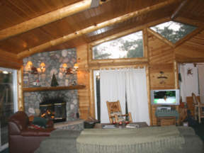 Living room with fireplace
